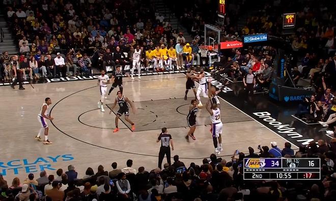 篮网主场惨败湖人，詹皇砍下35分